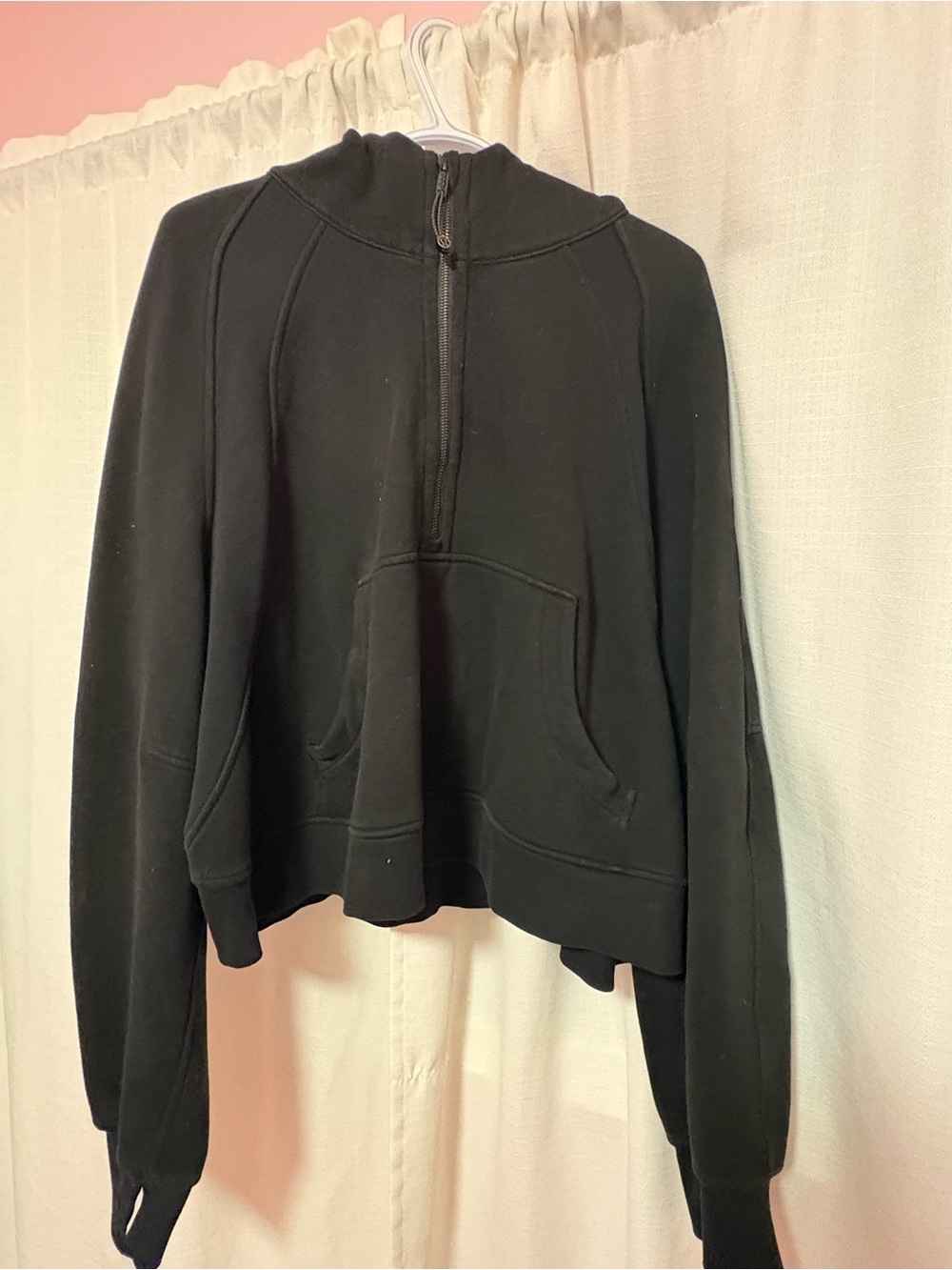 lululemon athletica Black cropped quarter zip